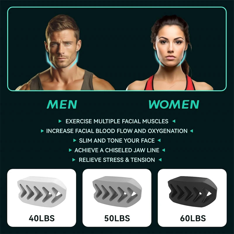 Accessoire en silicone pour exercices de la mâchoire