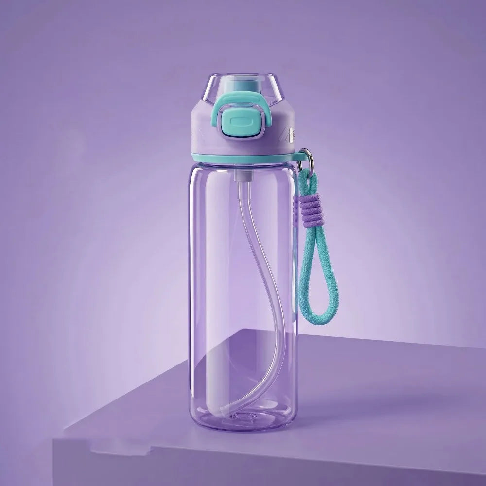 Gourde de sport 600 ml avec paille et spray