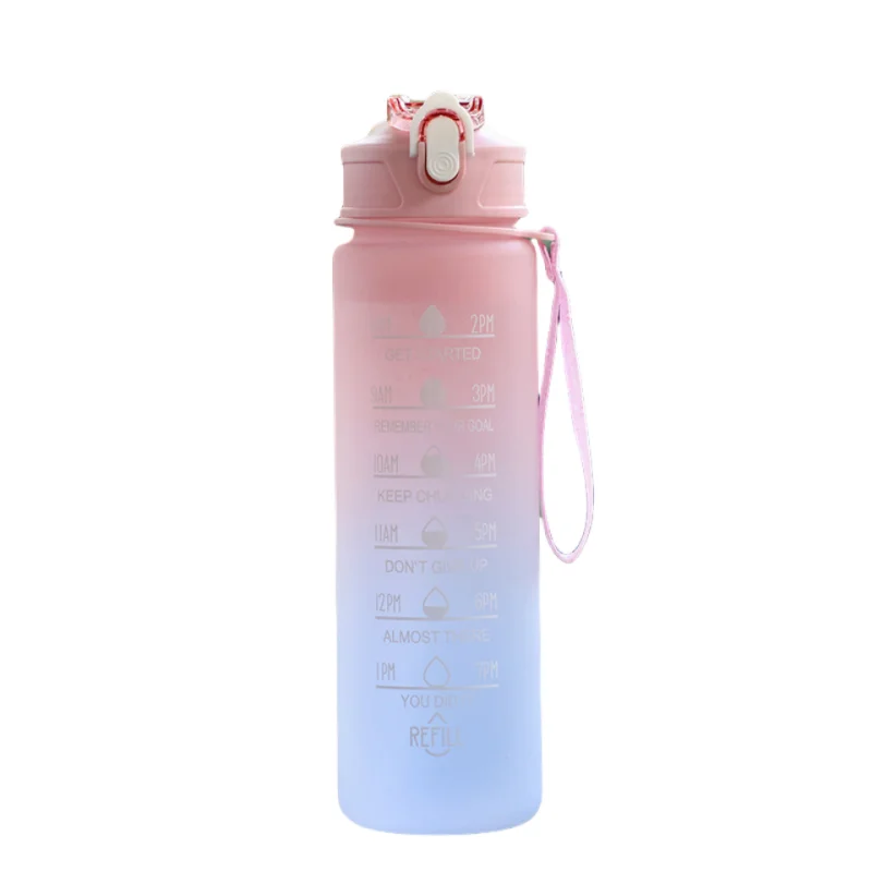 Gourde de sport 750 ml avec paille et repères d’hydratation