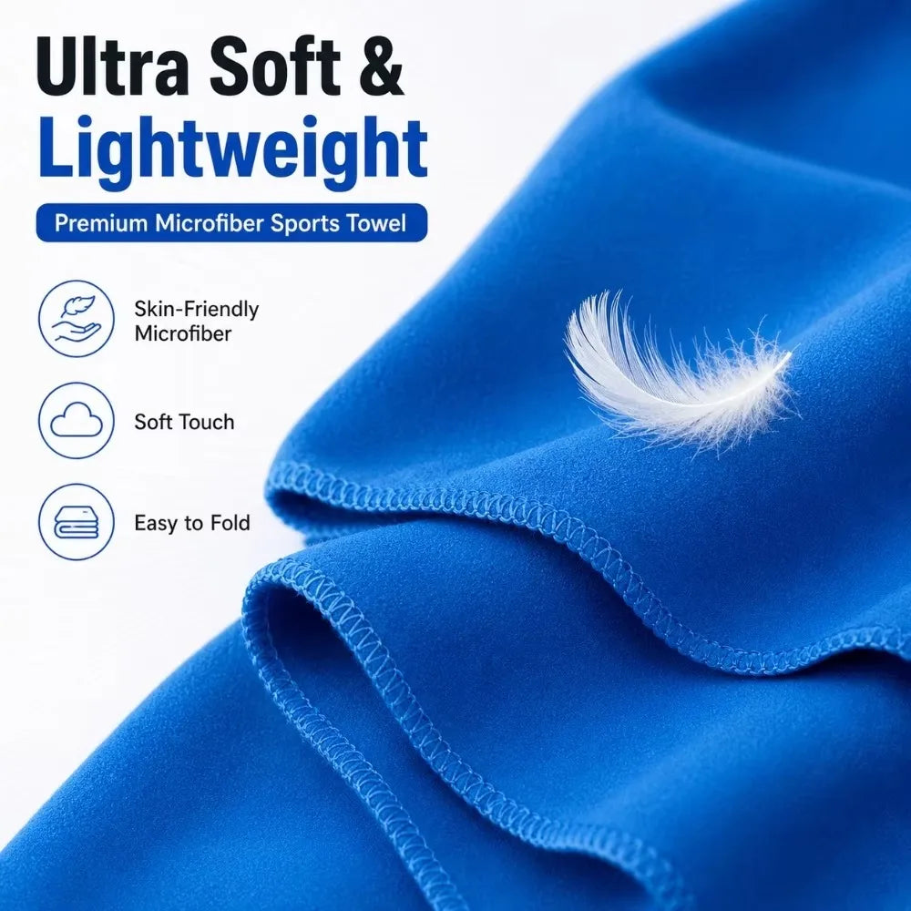 Serviette de sport en microfibre, plusieurs tailles