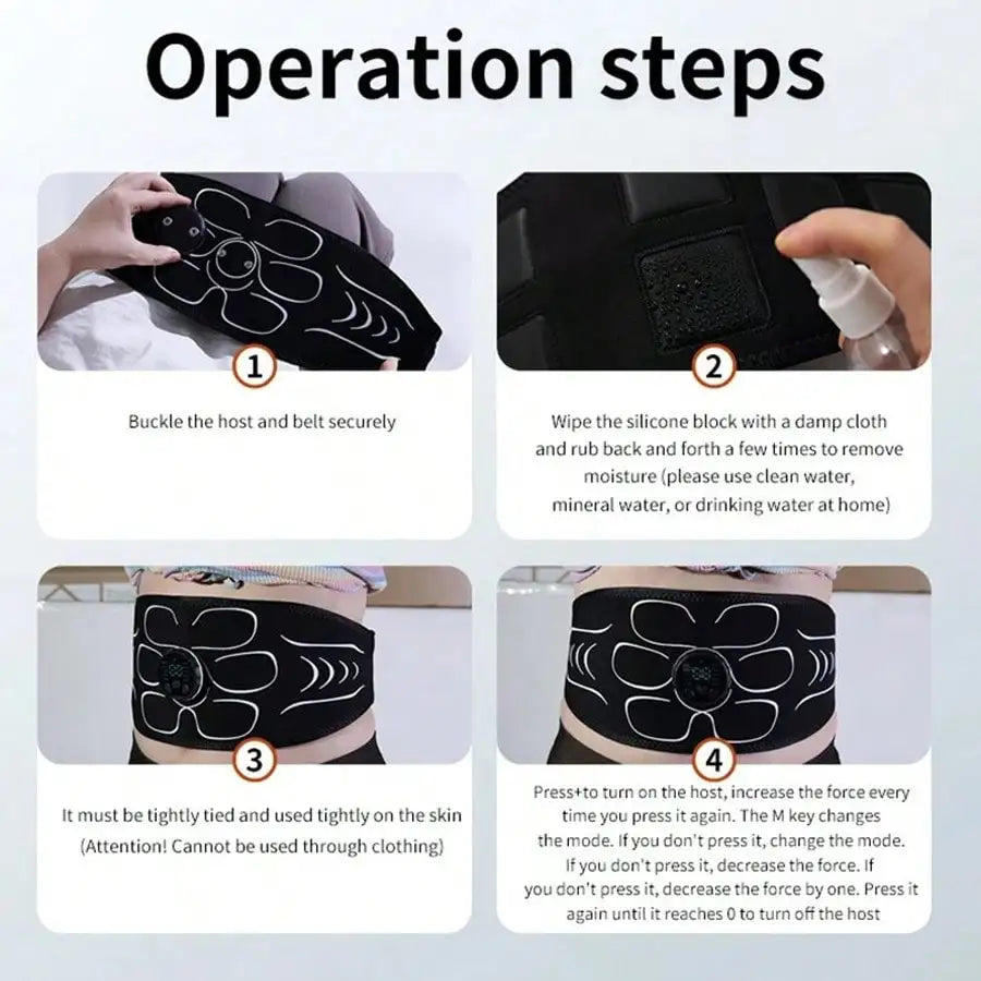 Ceinture abdominale EMS rechargeable