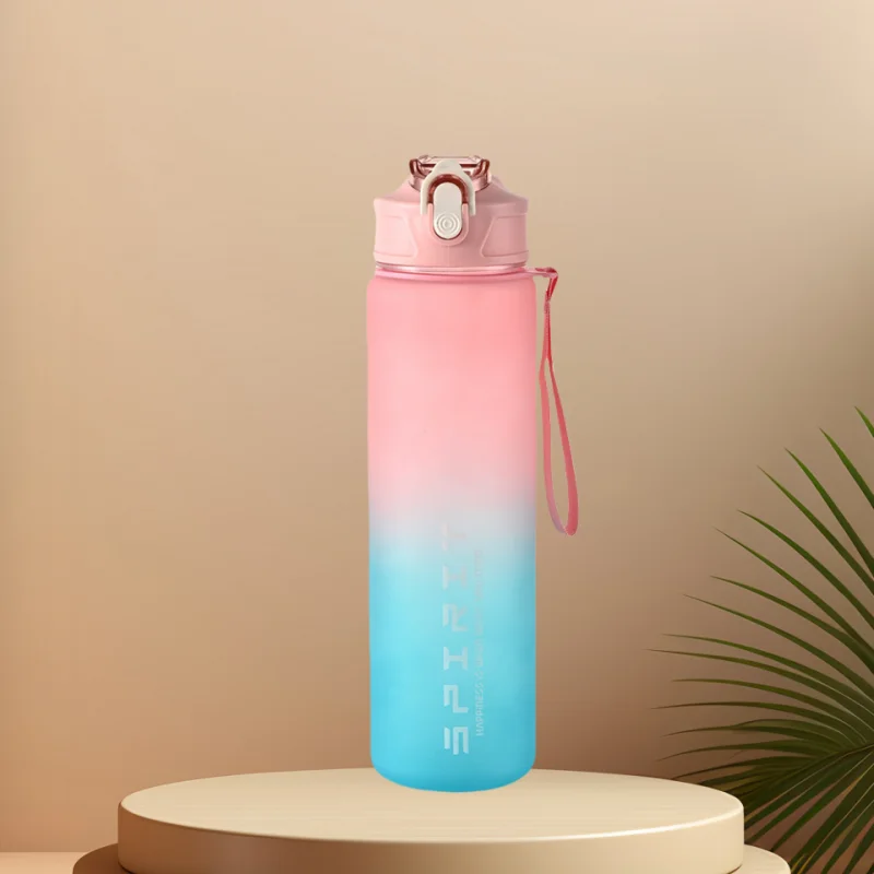 Gourde de sport 750 ml avec paille et repères d’hydratation