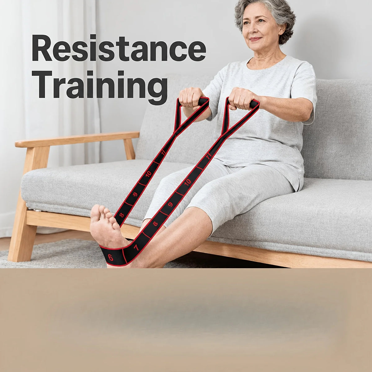 Bande élastique pour jambes et fessiers