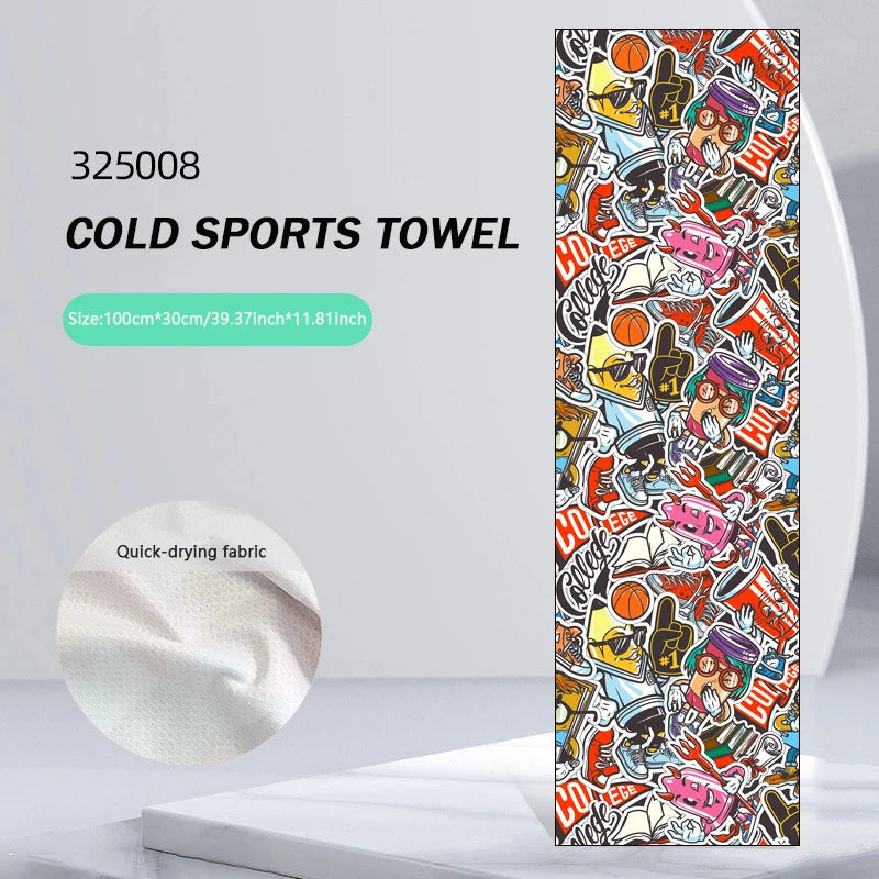 Serviette de sport rafraîchissante en microfibre