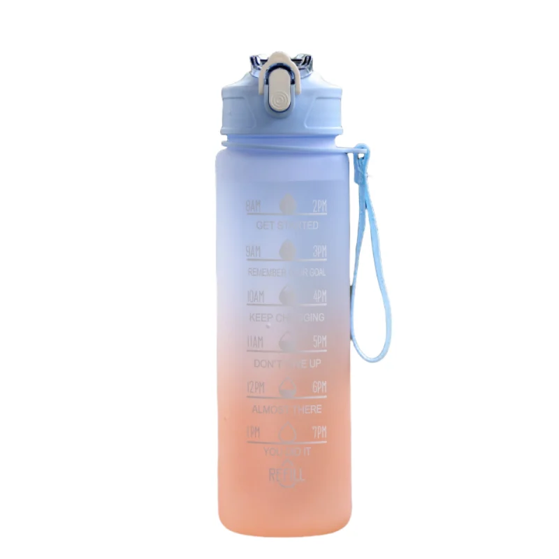 Gourde de sport 750 ml avec paille et repères d’hydratation