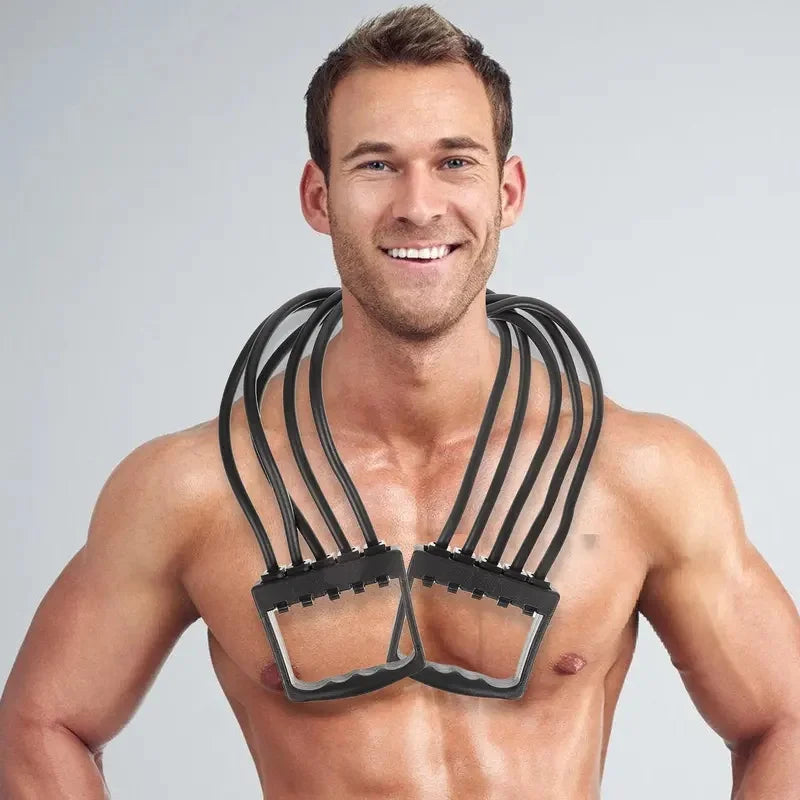 Élastique de musculation avec poignées