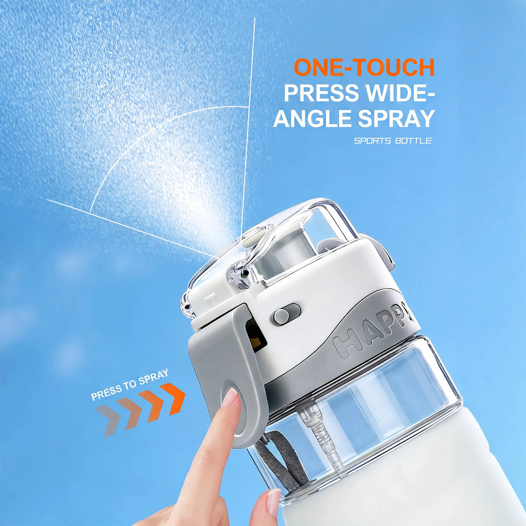Gourde de sport 750 ml avec paille et fonction spray