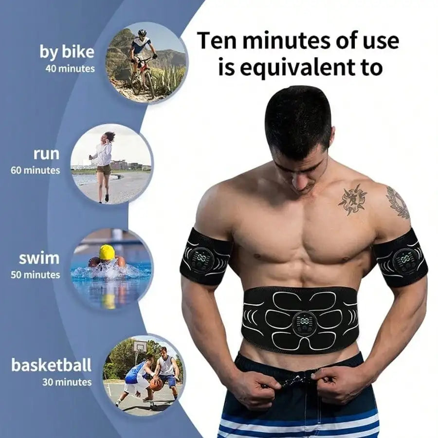 Ceinture abdominale EMS rechargeable