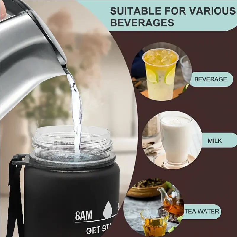 Gourde de sport 750 ml avec paille et repères d’hydratation