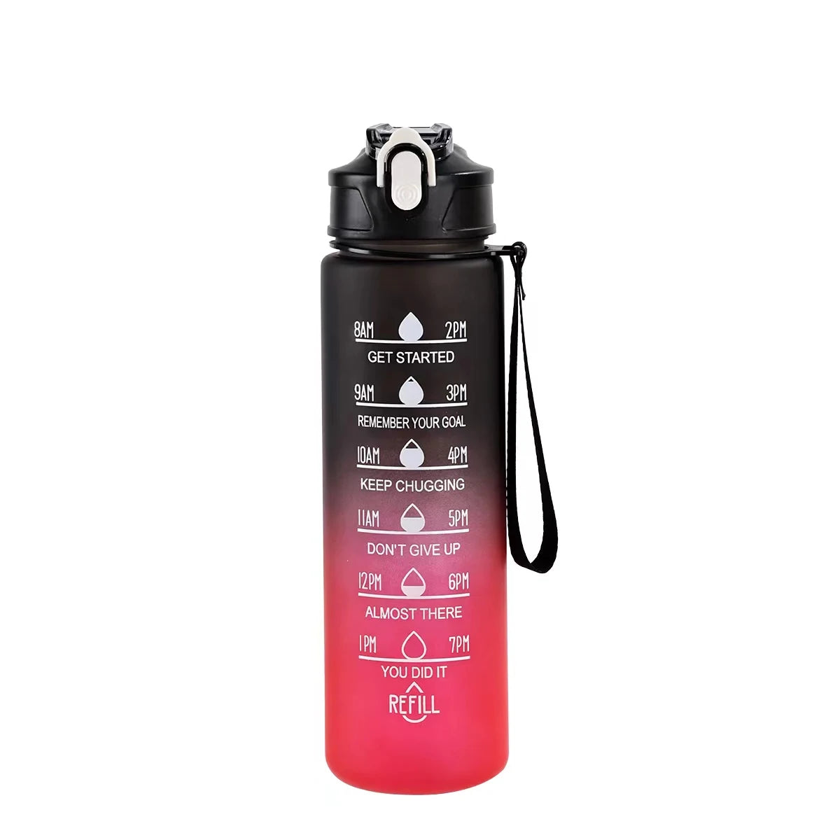Gourde de sport 750 ml avec paille et repères d’hydratation