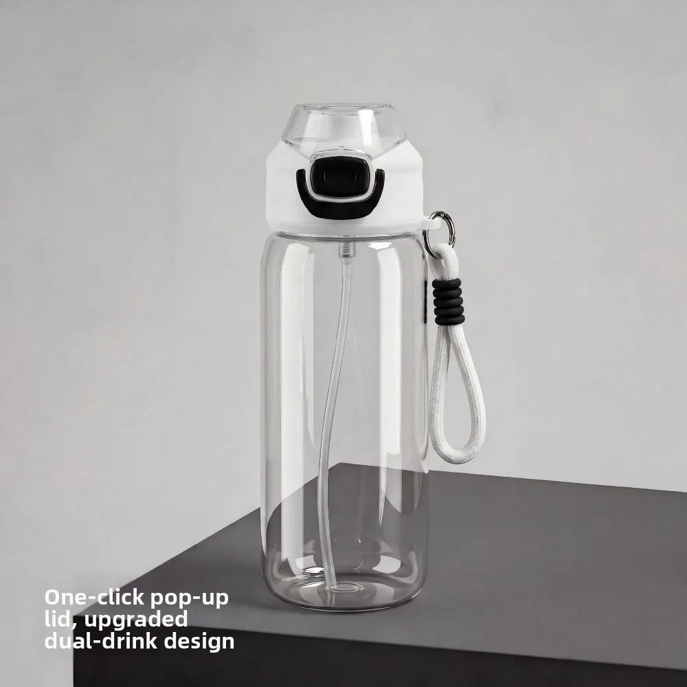 Gourde de sport 600 ml avec paille et spray