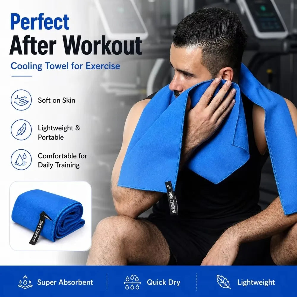 Serviette de sport en microfibre, plusieurs tailles